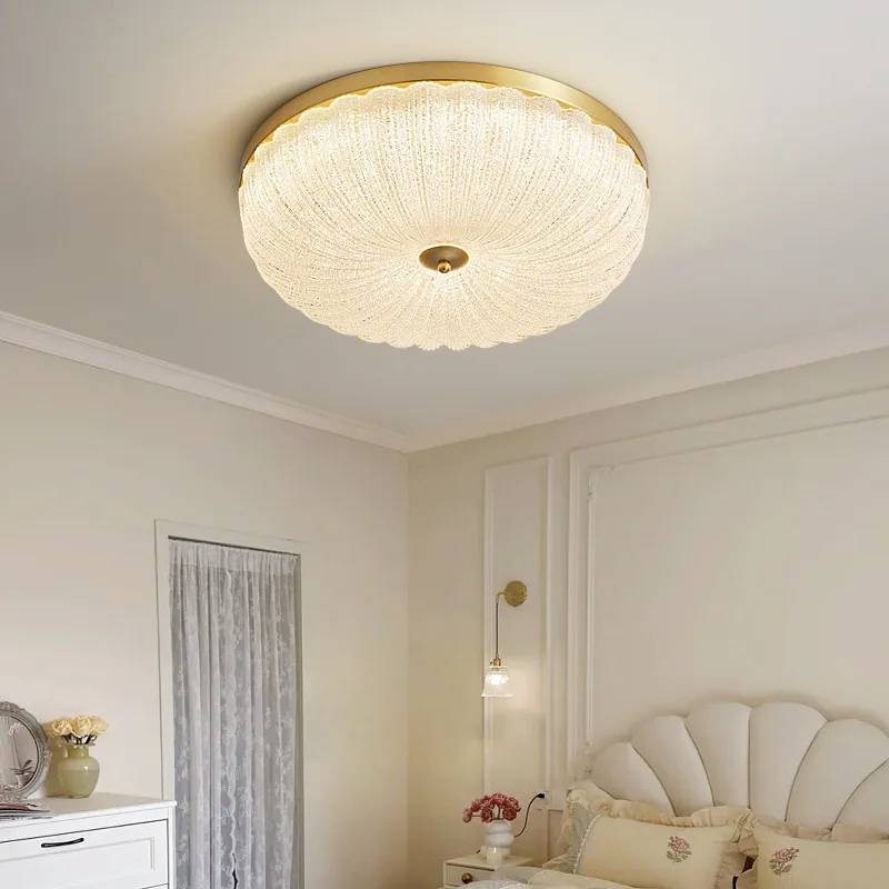 Plafonnier LED en cristal pour salon et chambre à coucher, lustre doré, éclairage intérieur domestique, moderne et luxueux