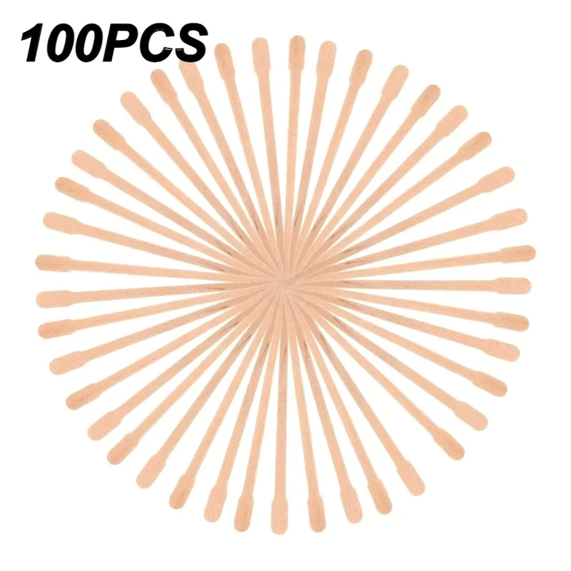 Woman Disposable Wax Sticks 100PCS Wooden Hair Removal Stick Depilation Spatula Waxing Spatula Wood Face Eyebrows Beauty Tool