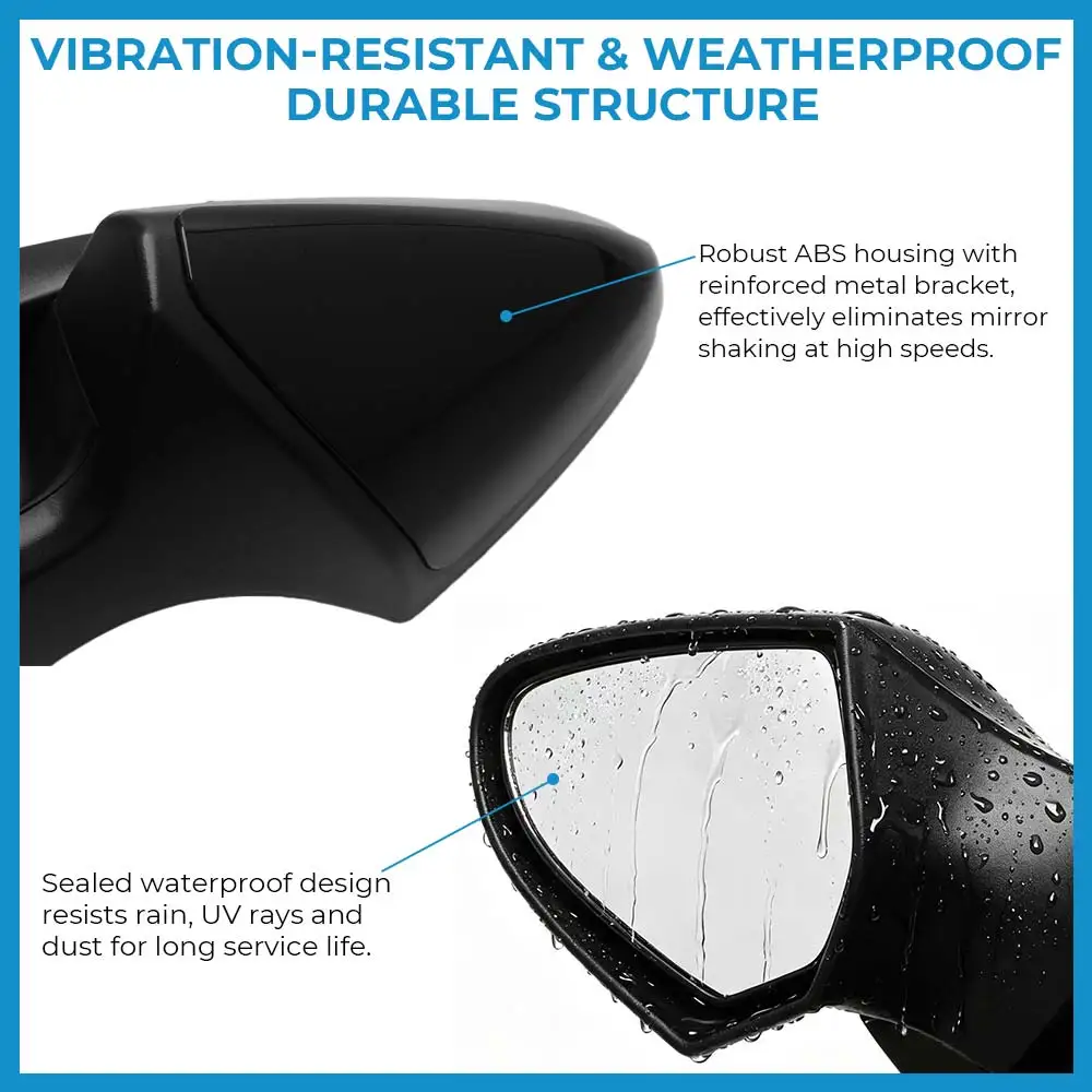 1 Pair Motorcycle Rearview Rear View Side Mirrors For Kawasaki GTR 1400 Concours 14 ZG1400 10-17 1400GTR ABS ZG1400A9F 2008 2009