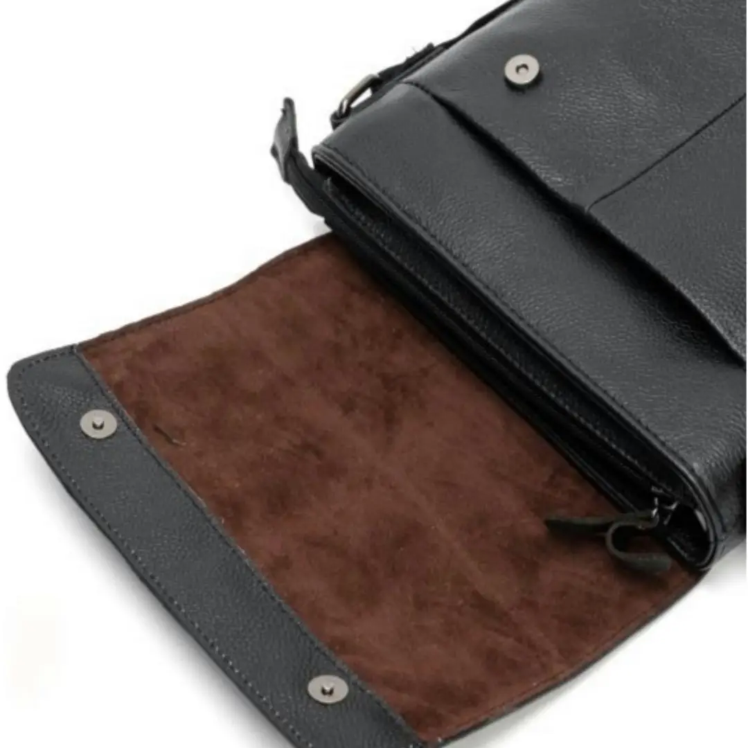 New Fashion Business Men's Handbags Genuine Leather Male Shoulder Bag Vintage Crossbody Boy Men Luxury Messenger Briefcase Bags - view 6