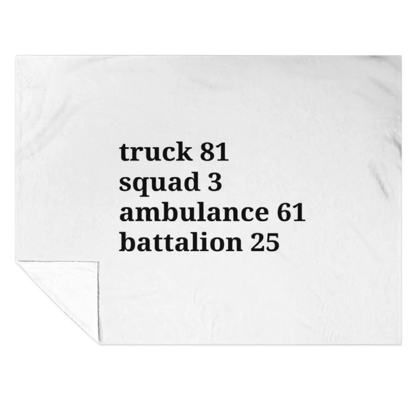 

Chicago Fire truck 81, squad 3, ambulance 61, battalion 25 Throw Blanket Summer Cute Plaid Blankets