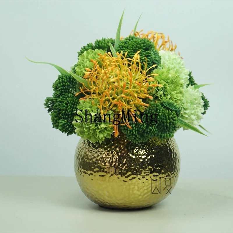 

DHY Home Modern Light Luxury Simulation Flower Art Ornament Round Table Flower