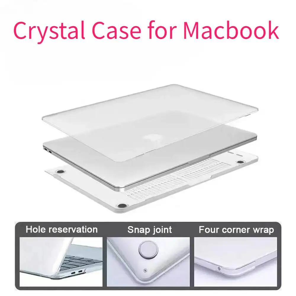 Crystal Protective Case For MacBook Air 13 Inch Case 2025-2022 M4 M3 M2 Hard Cover For Macbook Pro 14 M4 2024 Shell Accessories