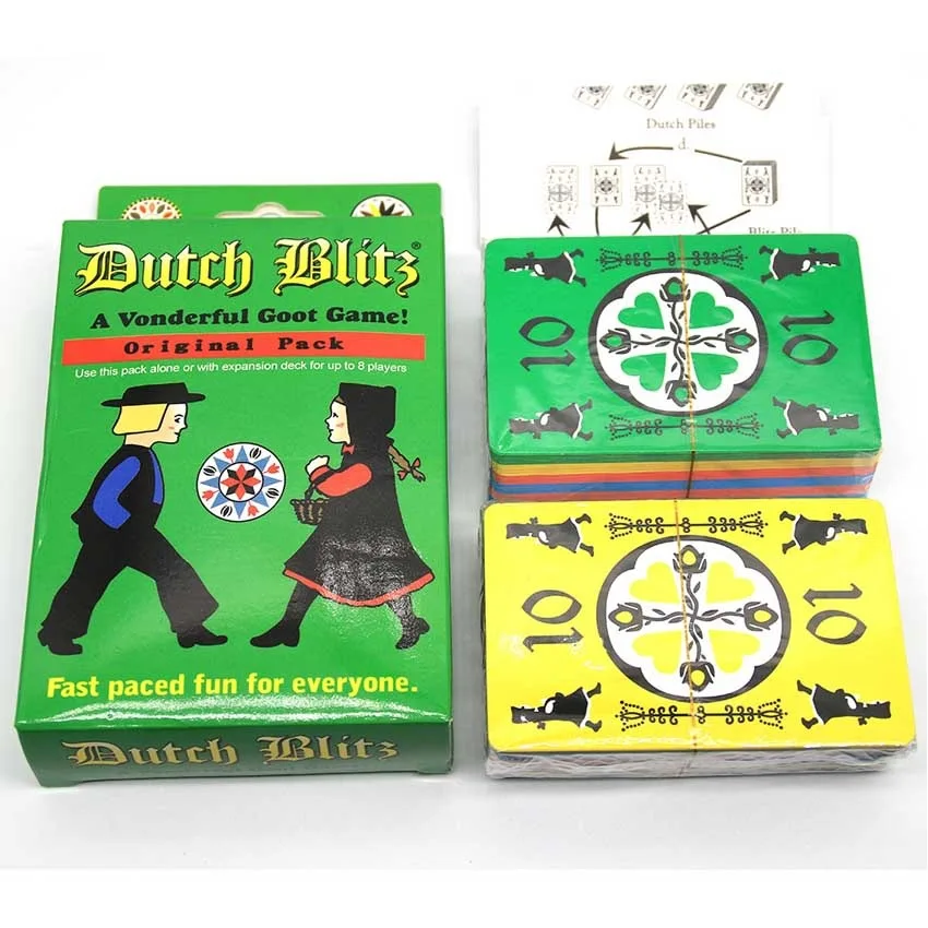 Dutch Blitz Das Original Fast-Paced-Kartenspiel enthält 160 Karten schnell und leicht zu erlernen. Tolles Familienspiel, Spaß für alle für 2 Personen – Detail 3