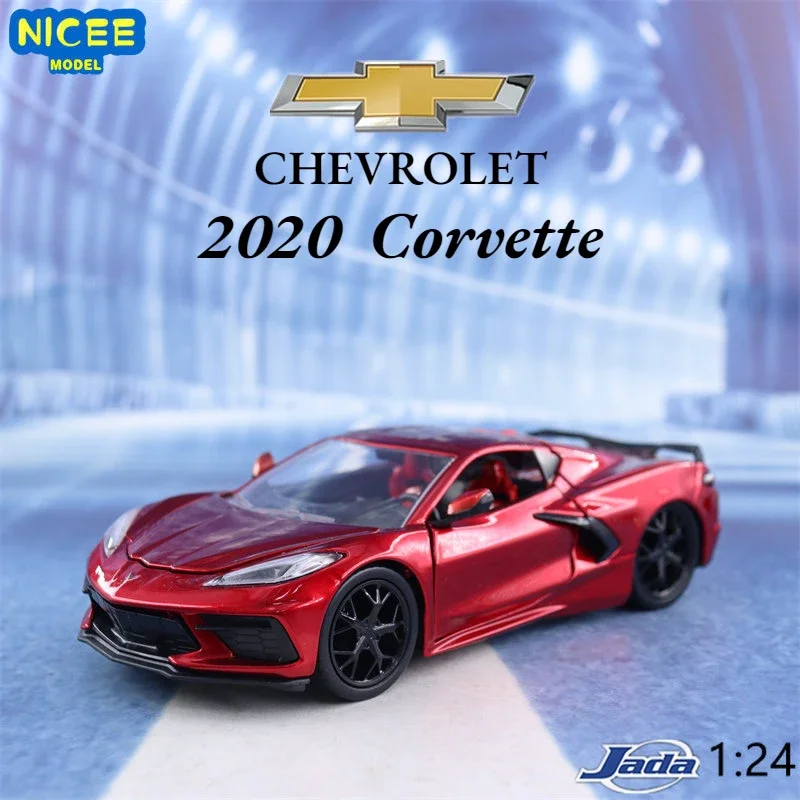 1:24 2020 Chevy Corvette High Simulation Diecast Car Metal Alloy Model Car Chevrolet Toys For Children Gift Collection J268