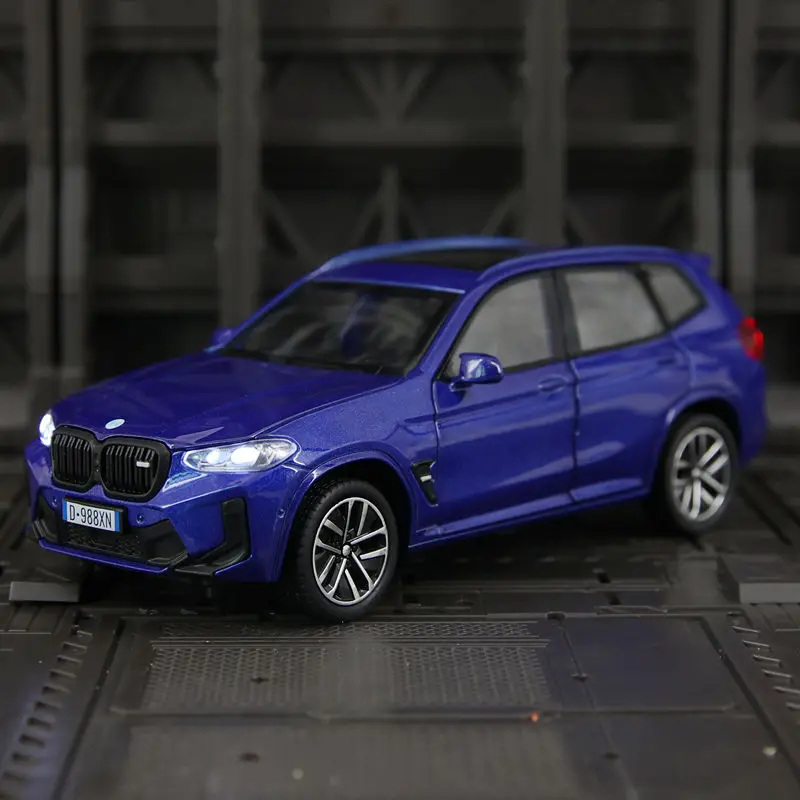 

1:32 X3M alloy car model with multiple doors open has simulated sound and lighting functions with rich details fine workmanship