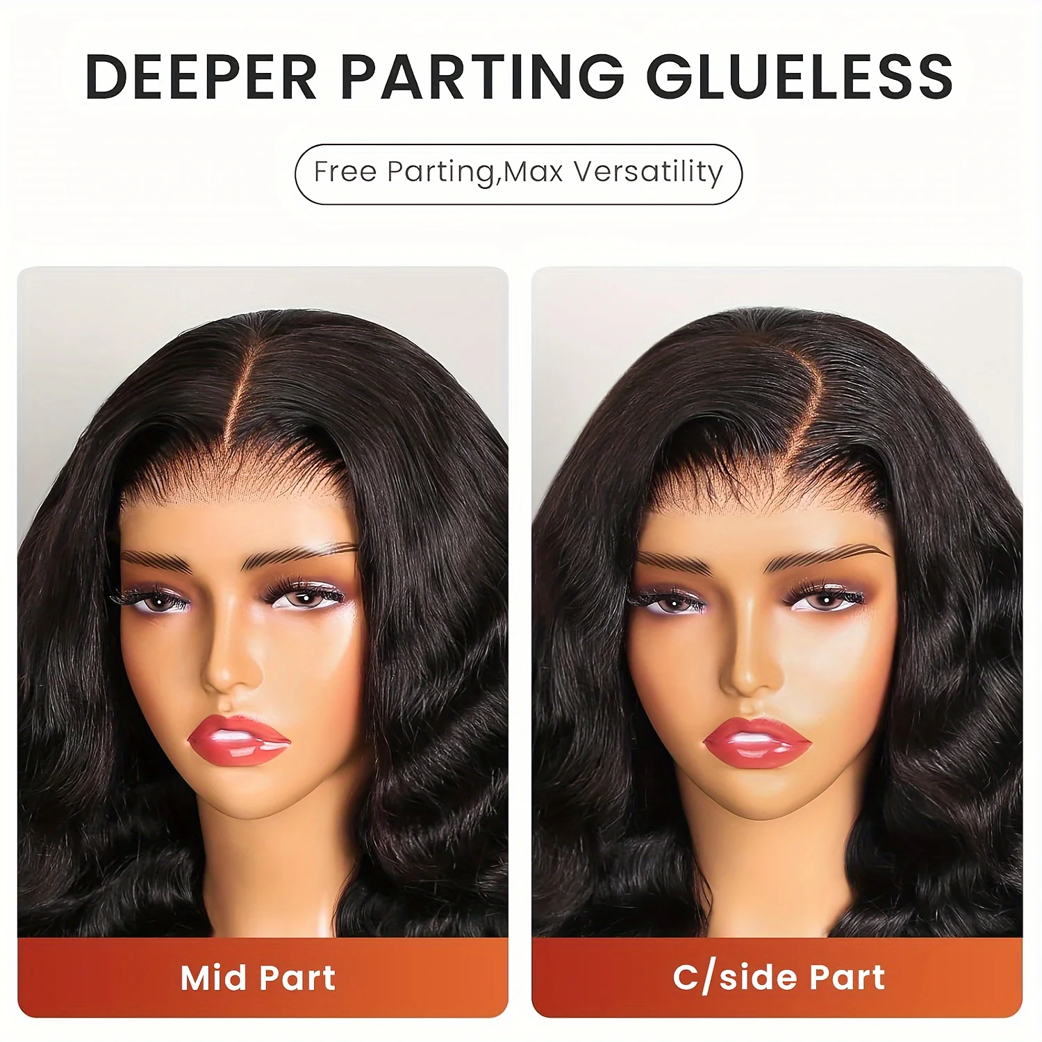 200%既製品13x6ディープウェーブレースフロントウィッグ人毛13x6HDレースディープカーリーグルーレスフロントウィッグ人毛