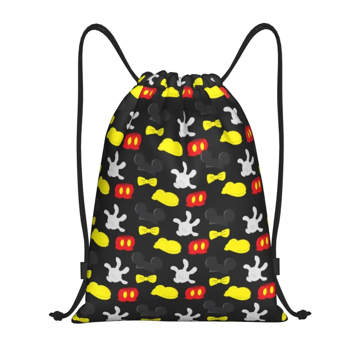 Mochila con cordón para hombre y mujer, bolsa con estampado de Minnie, Mickey Mouse, Anime personalizado, para ir de compras, Yoga, deportes, gimnasio