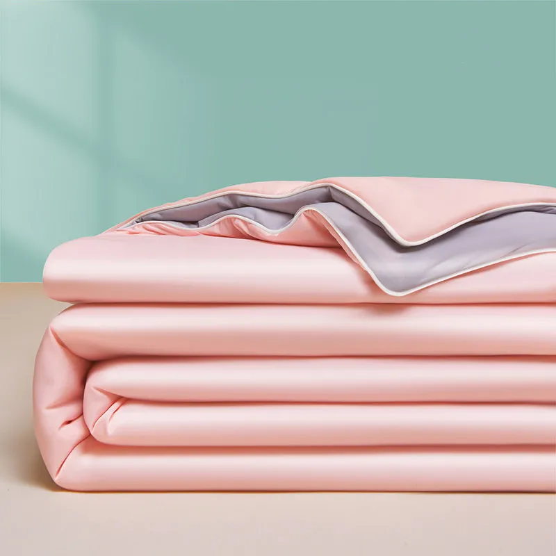Color matching summer cool feeling ice silk summer cool quilt machine washable summer quilt silky smooth single piece