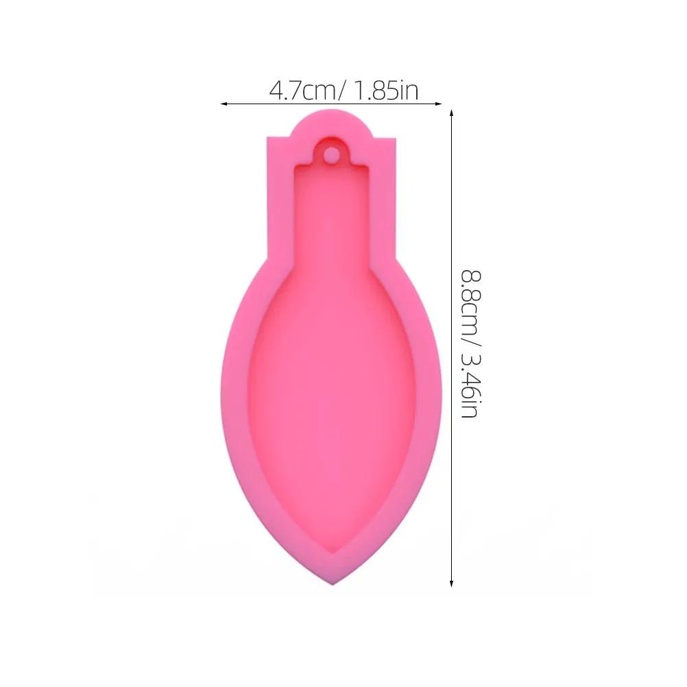Light Bulb Keychain Mold Premium Reusable Chocolate Fondant Dessert Decorative Mould DIY Adornment Casting Ornament Baking Tool