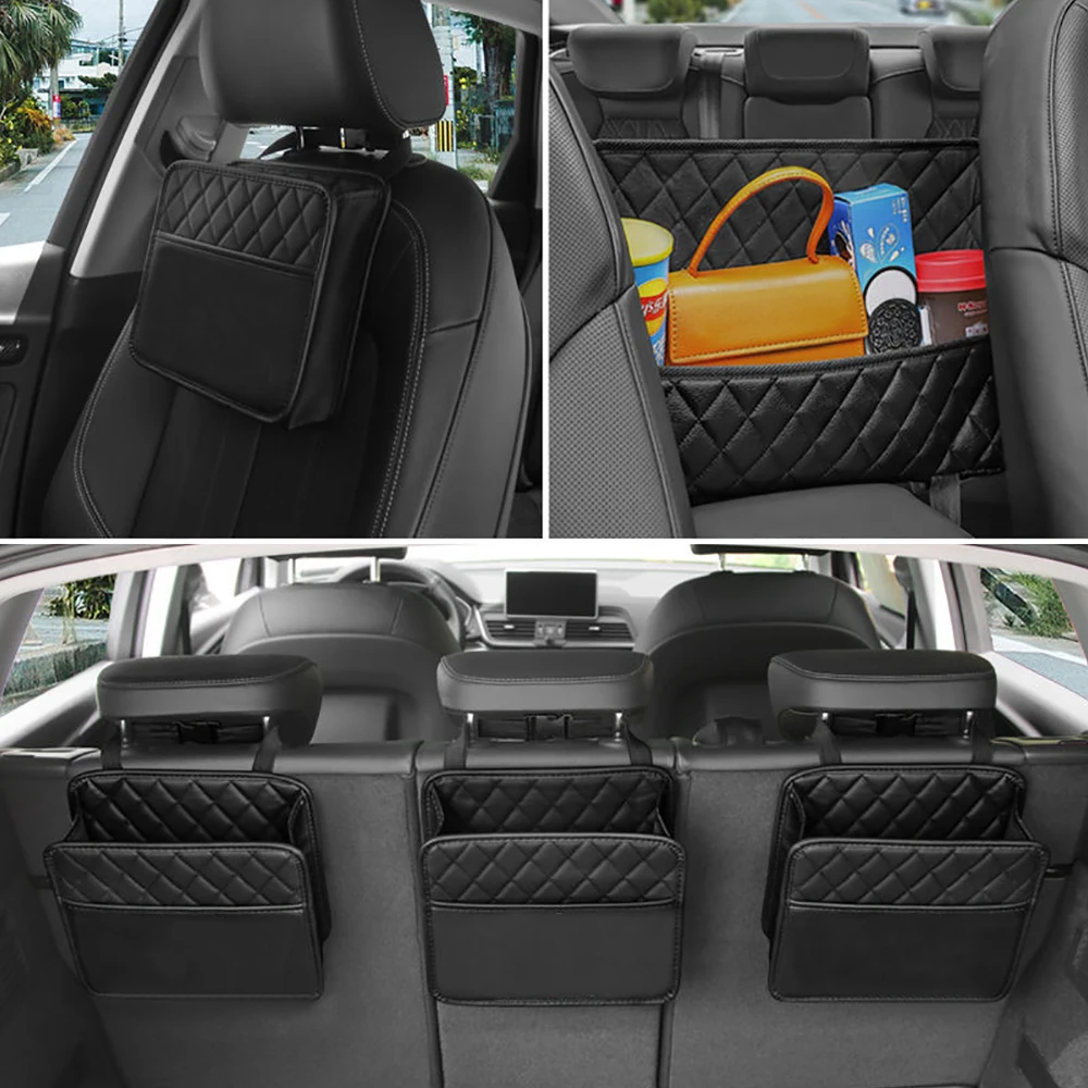 Car Rear Seat Back Storage Bag Children Cartoon Hanging Pocket Container Trunk Bag Organizer Auto Stowing Tidying Car Accessorie images - 6