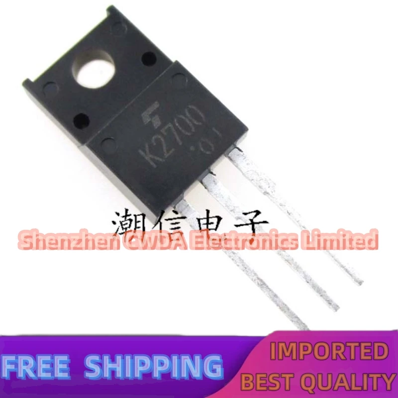 10PCS-20PCS  K2700 2SK2700  3A 900V TO-220F   In Stock Can Be Purchased