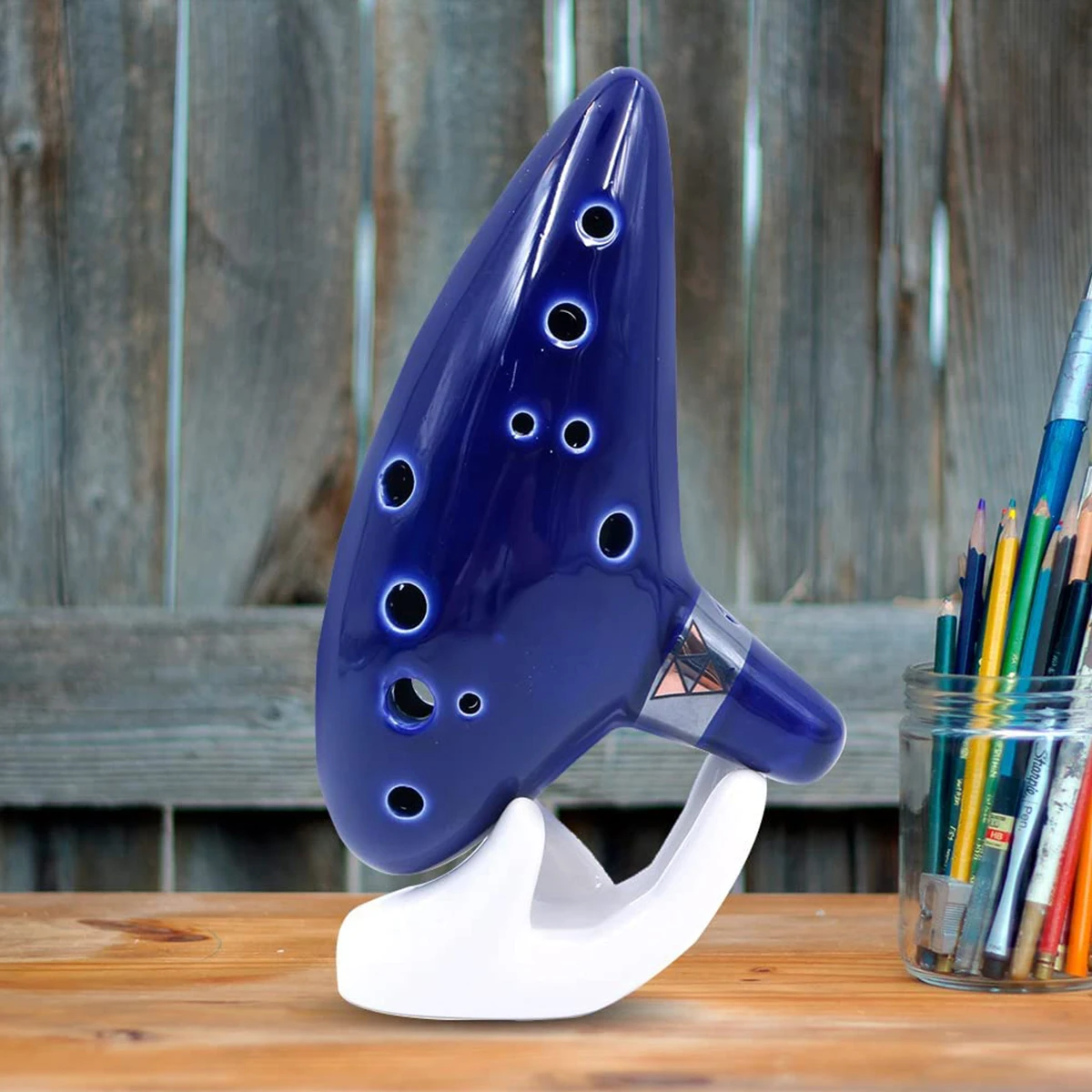 

1 PCS Ocarina Ceramic Legend Of 12 Holes Ceramic Alto C Ocarina Flute Inspired Time Musical Instrument For Beginner Accessories