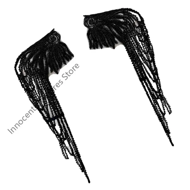 3XUA 1pair Frdged Selled Uniform épaule épaulet stade interprètes Costume Garment