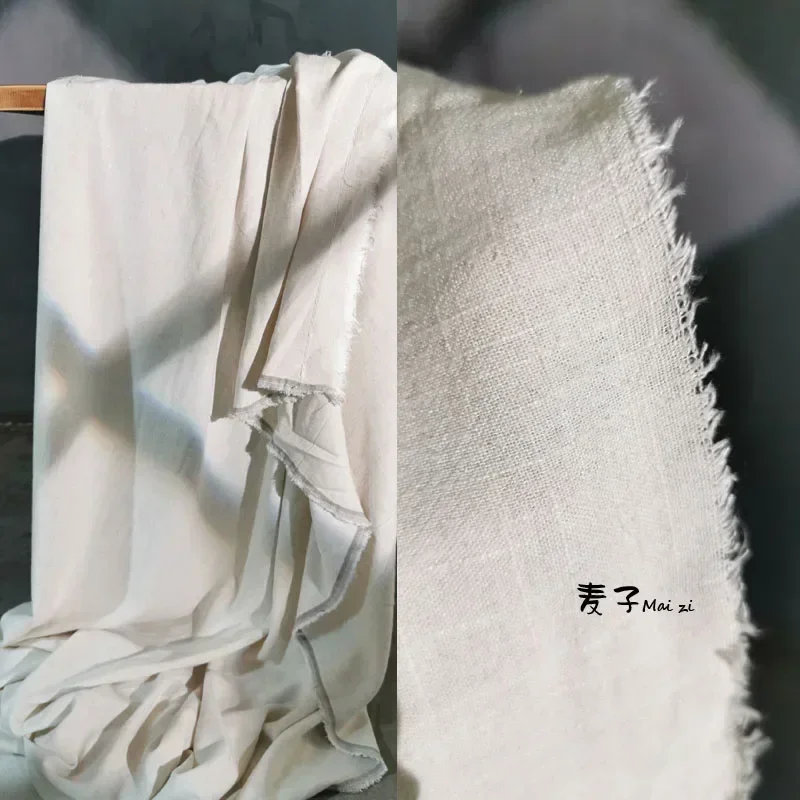 

Хлопковая льняная ткань, простая скатерть в стиле ретро, дышащая драпировка, дизайнерская оптовая продажа, ткань для одежды, материал для шитья своими руками