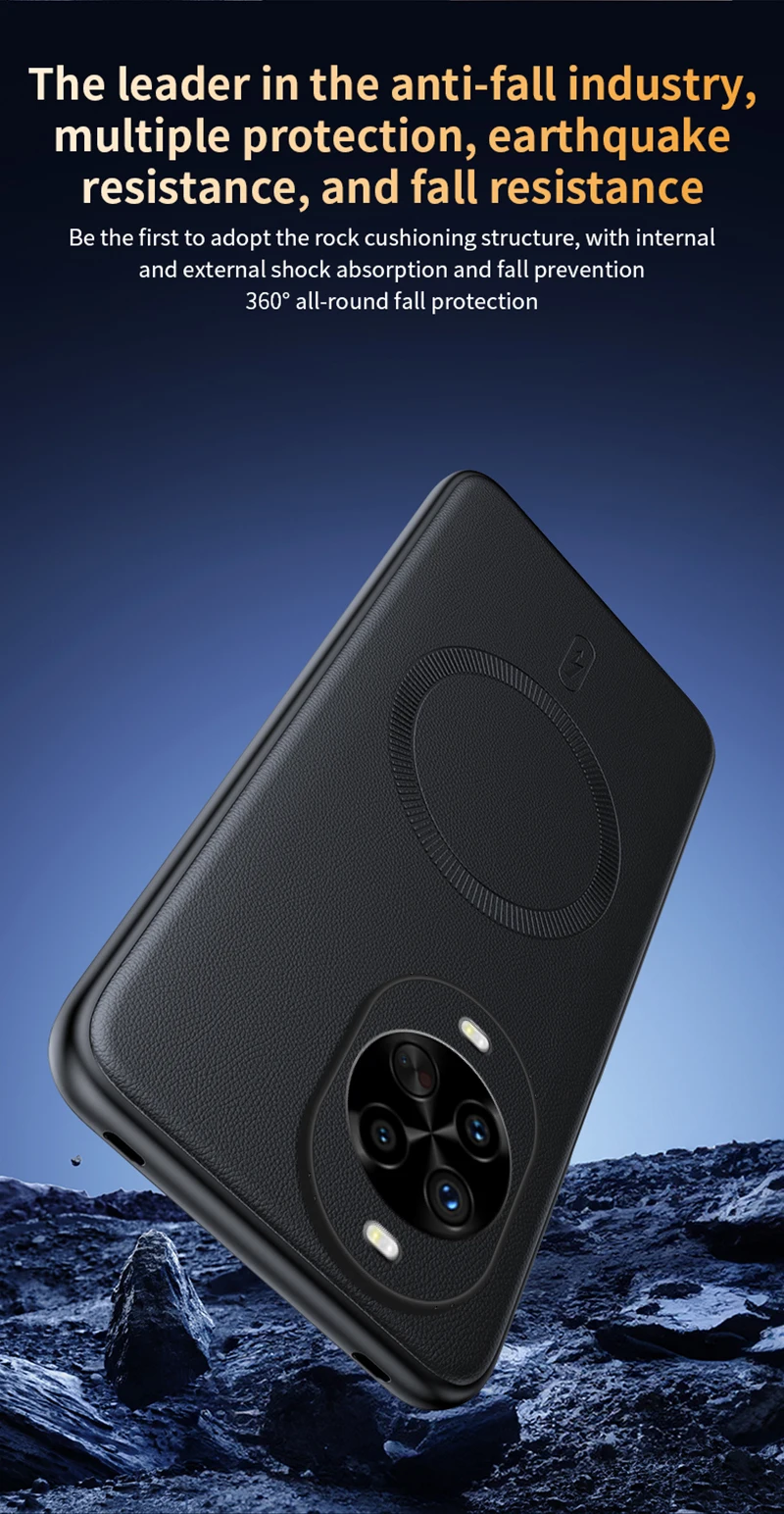 Für Huawei Nova 14 Pro: Magnetische Schutzhülle aus Leder für Huawei Nova 14 Pro, hochwertige, rutschfeste PC+TPU-Hülle mit Anti-Fingerabdruck-Beschichtung. – Detail 15