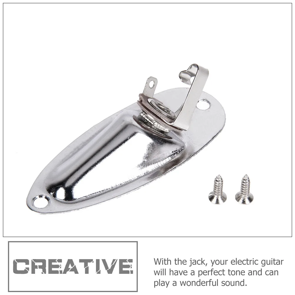 

3 Sets Vibration Pickup Jack Fittings Guitar Electric Guitars Suite Input Zinc Alloy Electronic Socket Plate