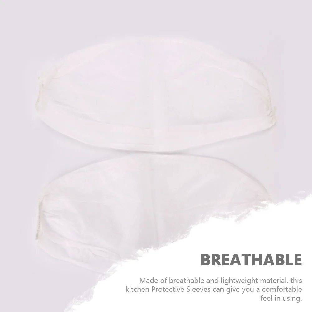 

50Pcs Non-Woven Arm Sleeves Comfortable Protective Covers for Cooking and Cleaning Elastic Design Disposable Over Sleeves