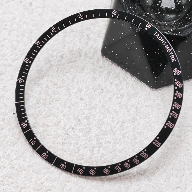 38.5×34mm Aluminum Watch Bezel Insert Ring Flat Fit SPEEDMASTER Watch Case for VK63 Movement Watch Bezel Accessories Refit Parts