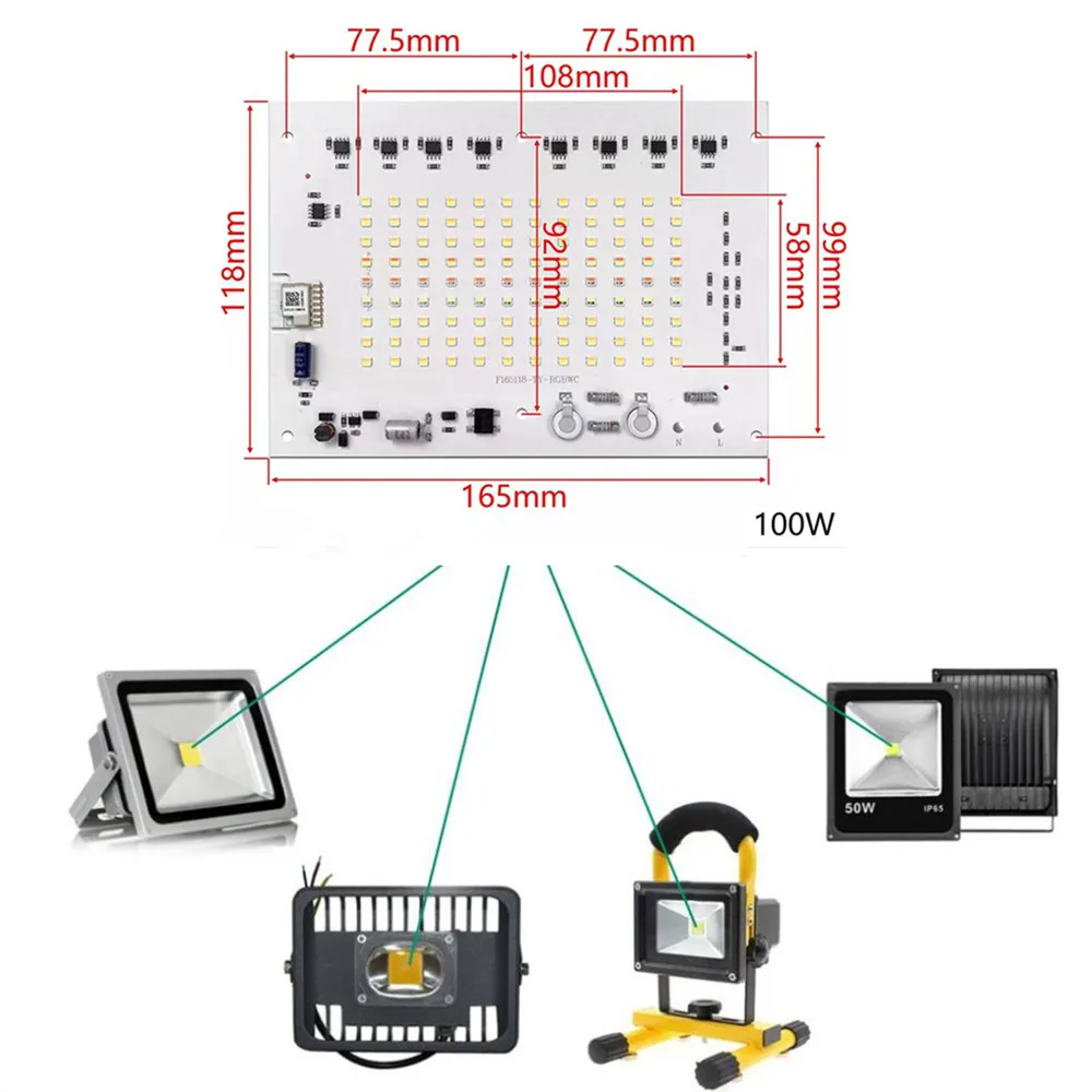 Led Lamp Chips 220V Smd Lamp 2835 Smart Ic Led Licht Ingang 30W 50W 100W Voor outdoor Schijnwerper