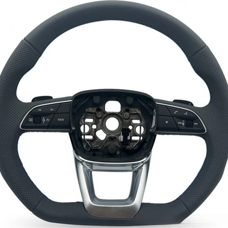 For Audi A4L/A6L and other new models, genuine leather perForated steering wheel with multi-function buttons, modified