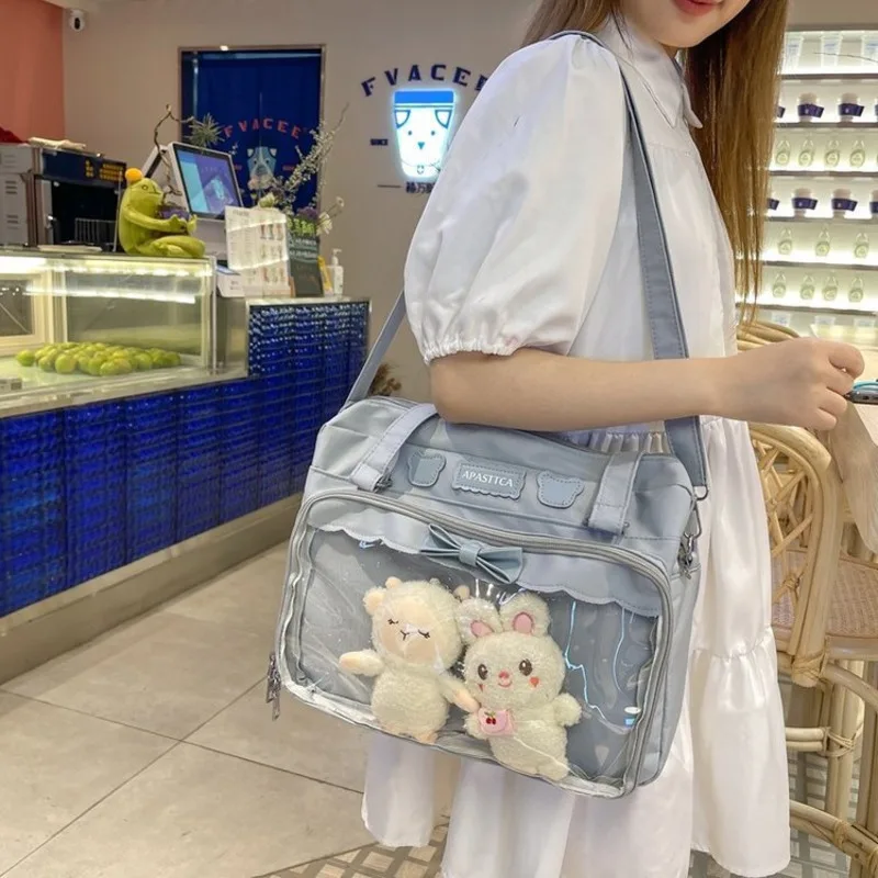 ItaBag Women Shoulder Bags Japanese Transparent Pocket Girls Ita Bag Lovely Clear High School Girls Uniform JK Crossbody Bag