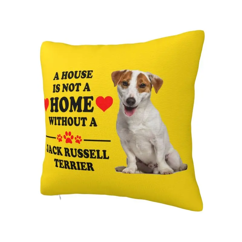 Jack Russell Terrier Dog Cushion Covers 45x45cm Soft Pillow Case for Sofa Square Pillowcase Living Room Decoration