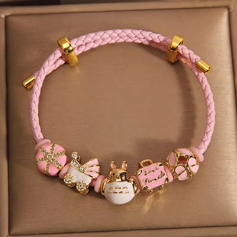 Niche light luxury high-end charm peach blossom rabbit bracelet bracelet