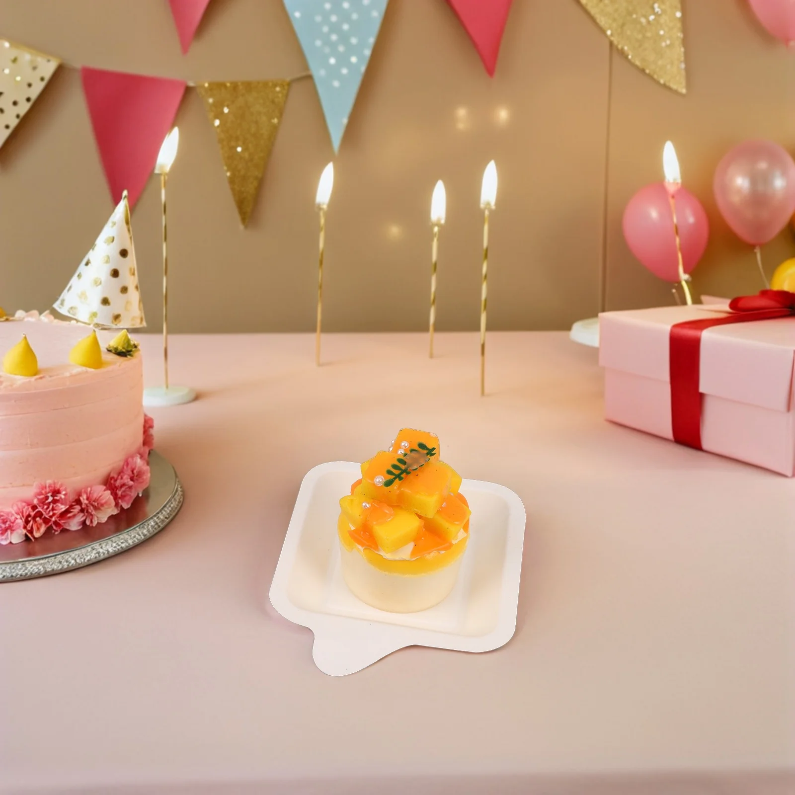 

100Pcs Thick Square Paper Plates Disposable Party Plates for Birthday Cake Dessert Bbq Outdoor Picnics Flat Cake Plate