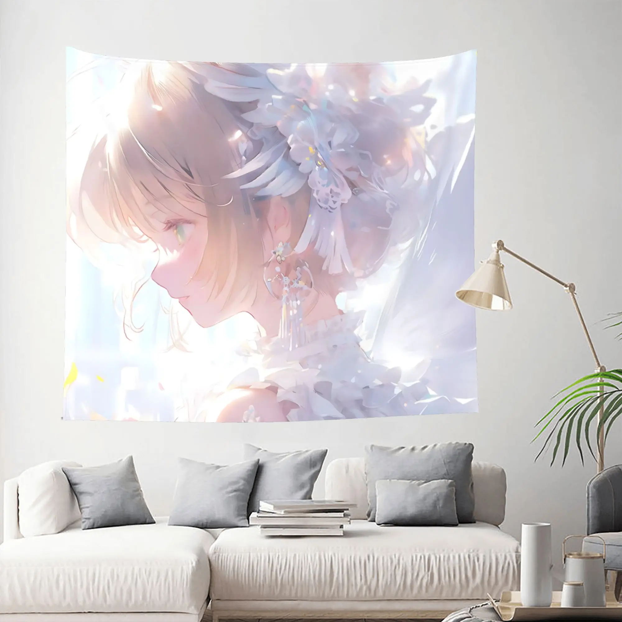 Customized Anime Bride Cardcaptor Sakura Tapestry Room decoration  Home Decoration Tapestry Decor Accessories Cute Room Decor