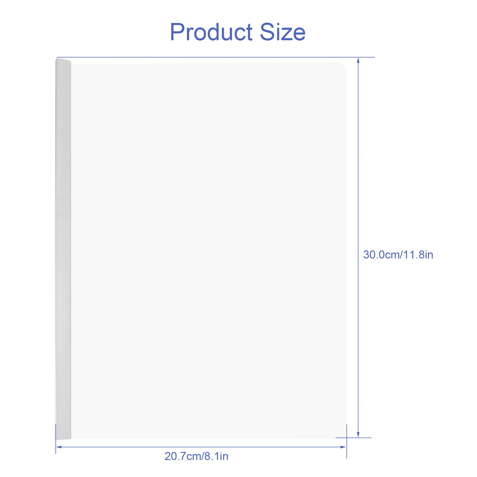 10pcs Plastic Folders A4 Transparent Transparent File Folders Document Storage Clamps Organizer for Office School Durability