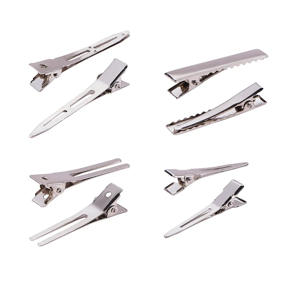 

Iron Alligator Hair Clip Findings DIY Material for Children's Day Hair Clips Platinum 120pcs/set