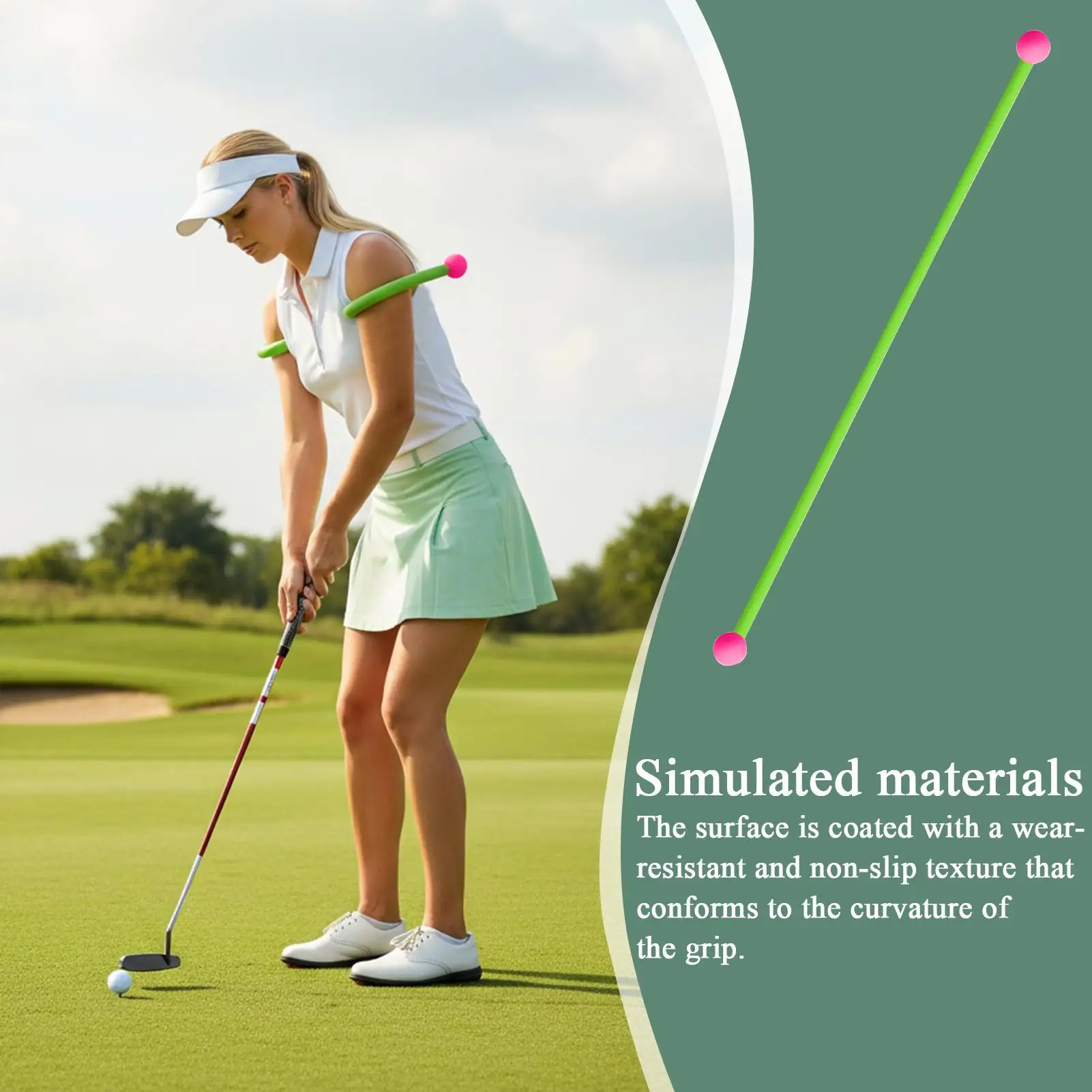 Golf Training Aids For Men Portable Professional Folding Golf Swing Trainer Putting Club For Golfer Athletes Adults Teens Indoor