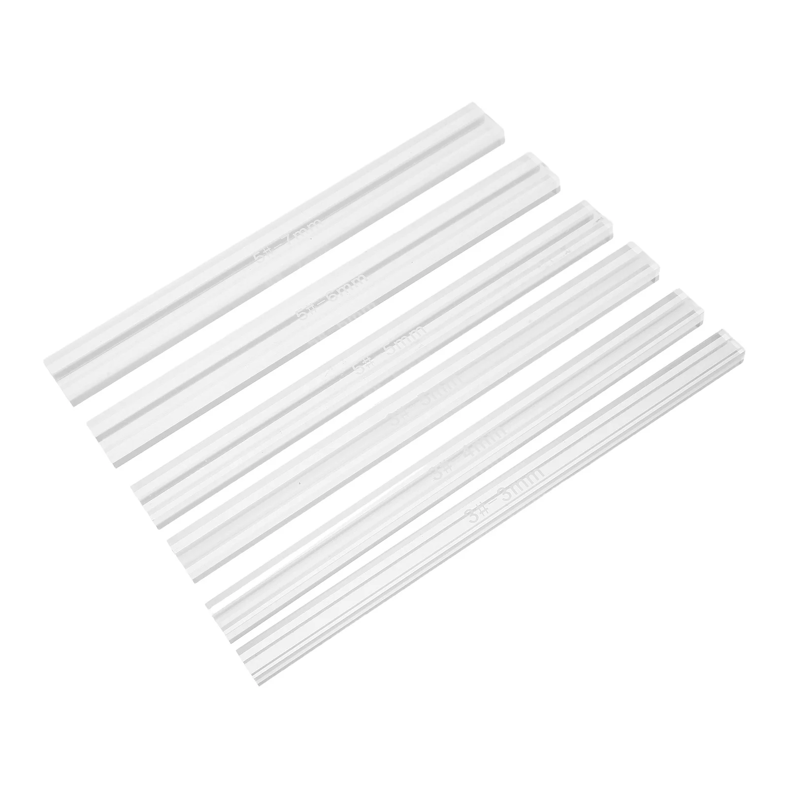 

6Pcs Leatherworking Zipper Glue Application Acrylic Adhesive Spacer Pad Zipper Positioning Tool Leathercraft Equipment