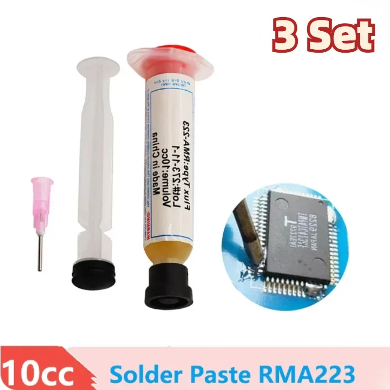 

10cc Flux For Soldering Solder Paste RMA223 RMA-223 Soldering Paste Grease Computer Chips Phone LED BGA SMD PGA PCB Repair Tools