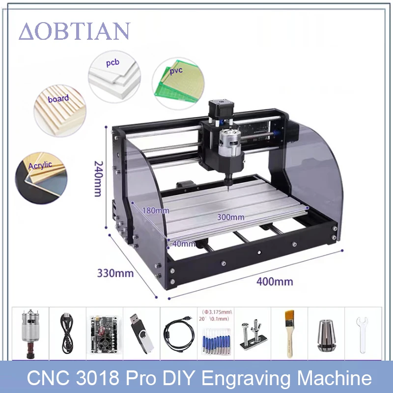 

CNC 3018PRO MAX Router Laser Engraving Machine 3 Axis GRBL Control Wood Cutter Engraver Milling Machine for PCB PVC DIY