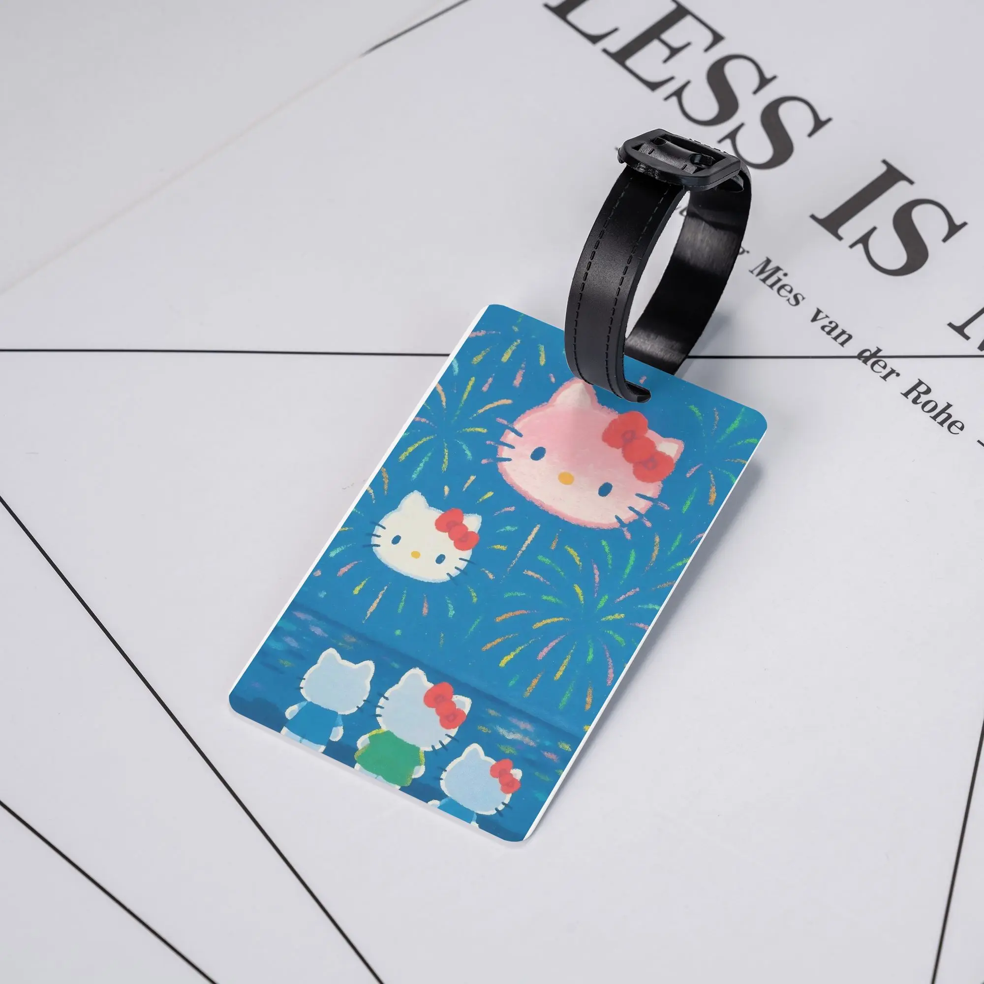 

Luggage Tags Hello Kitty Cartoon Suitcase PVC Portable Label Name ID Address Holder Baggage Tag for Unisex Suitcase Tag Gifts