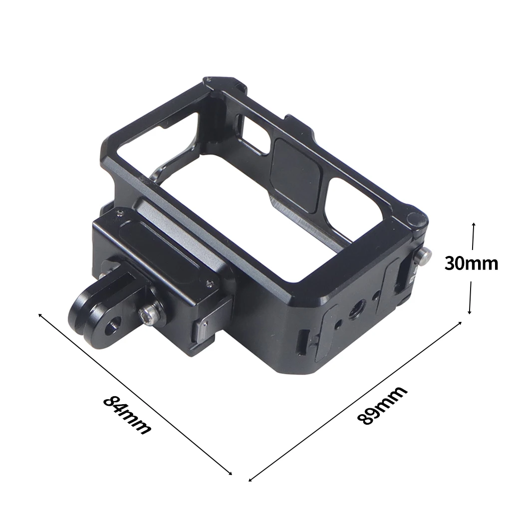 Neue Metallkäfig-Rig-Magnetgrundplatte für DJI OSMO Action 3 4 5 Pro Schutzrahmengehäuse Erweitern Sie den Kaltschuh-Montage-Stativadapter – Detail 15