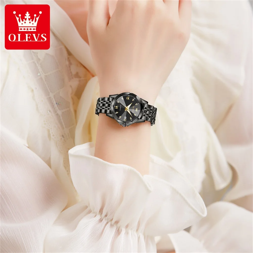 OLEVS Brand Women's Watch Fully Automatic Mechanical Watch Calendar Business Style Waterproof 9982