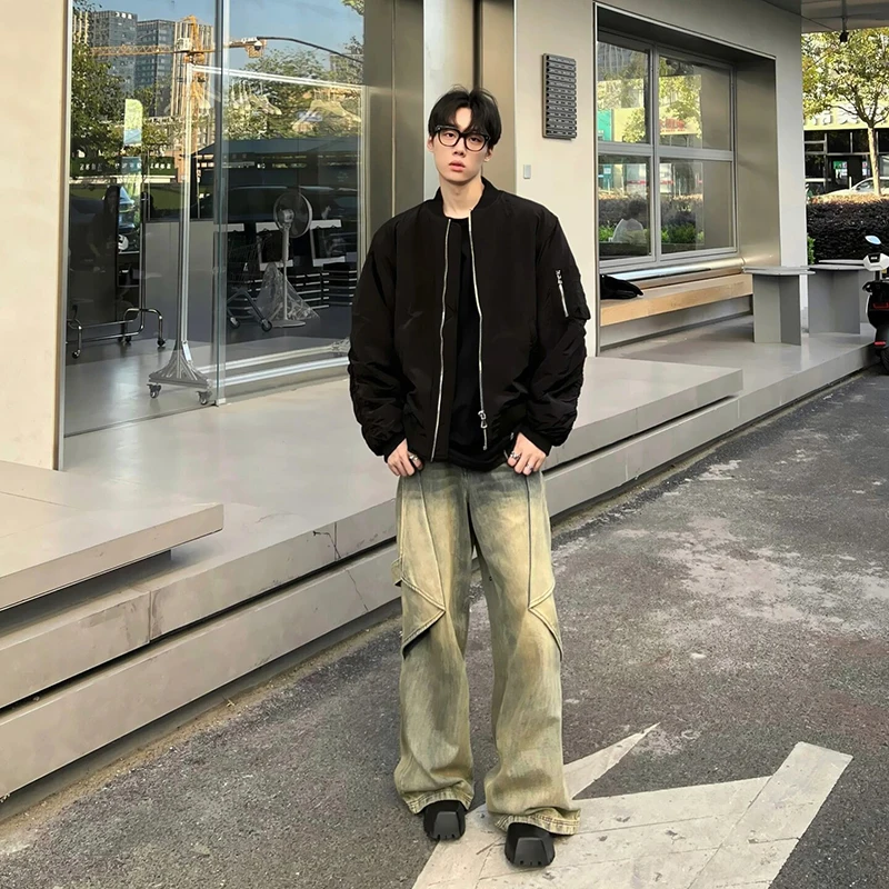 

Мужская куртка-бомбер Pilot 2024: новая модель с молнией, бейсбольный стиль, Cleanfit Haome, верхняя одежда для весны и осени, повседневный свободный крой