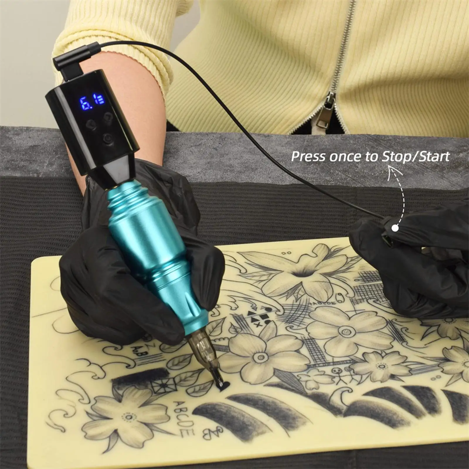 مزود طاقة، RCA، صغير، شاشة رقمية، قابلة لإعادة الشحن 1500 مللي أمبير في الساعة مع مفتاح تحكم محمول لآلة القلم للأدوات