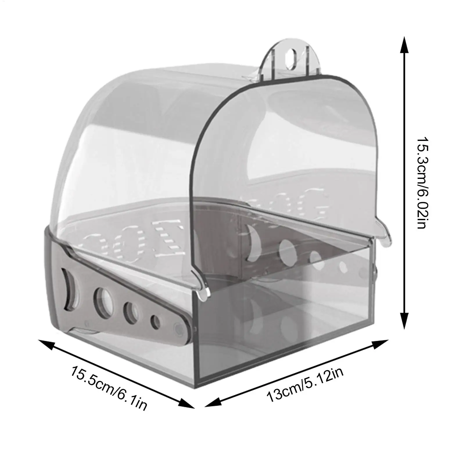 Bird Cage Bath Hangable Detachable Portable Shower Bathtub Cockatiel Bird Bath Conure Tub For Cockatiel Conure Macaw Home Indoor view 6