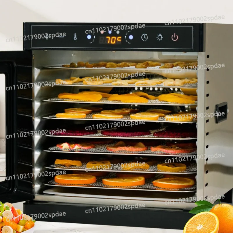 Visual Window Thickened Dried Fruit Machine Household Stainless Steel Drying Fruit Vegetable Meat Dryer Food Fruit