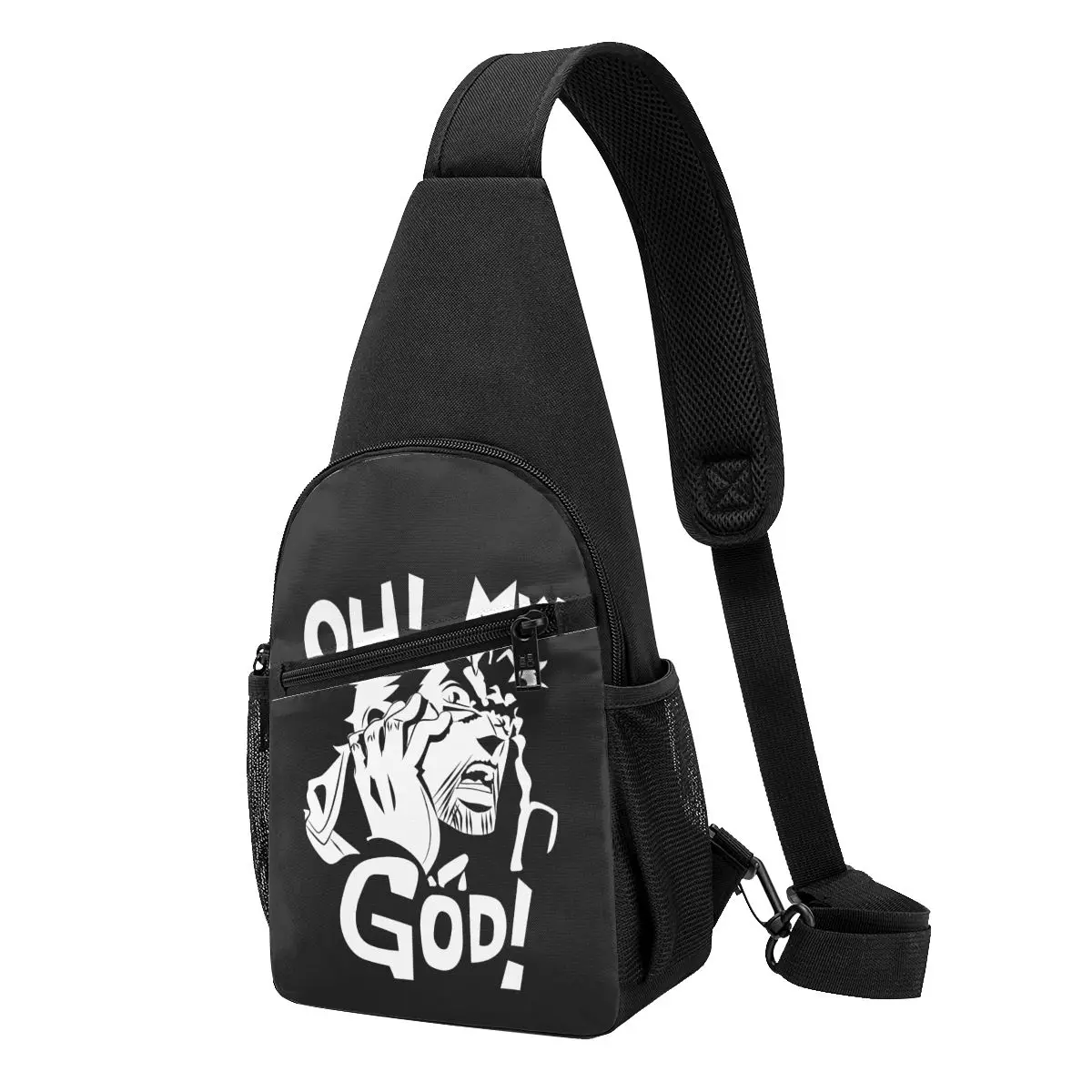 

Joseph Joestar Oh My God Jojo Bizarre Adventure Chest Bag Men Sling Crossbody Backpack Chest Bag Hiking Daypack Shoulder Bag