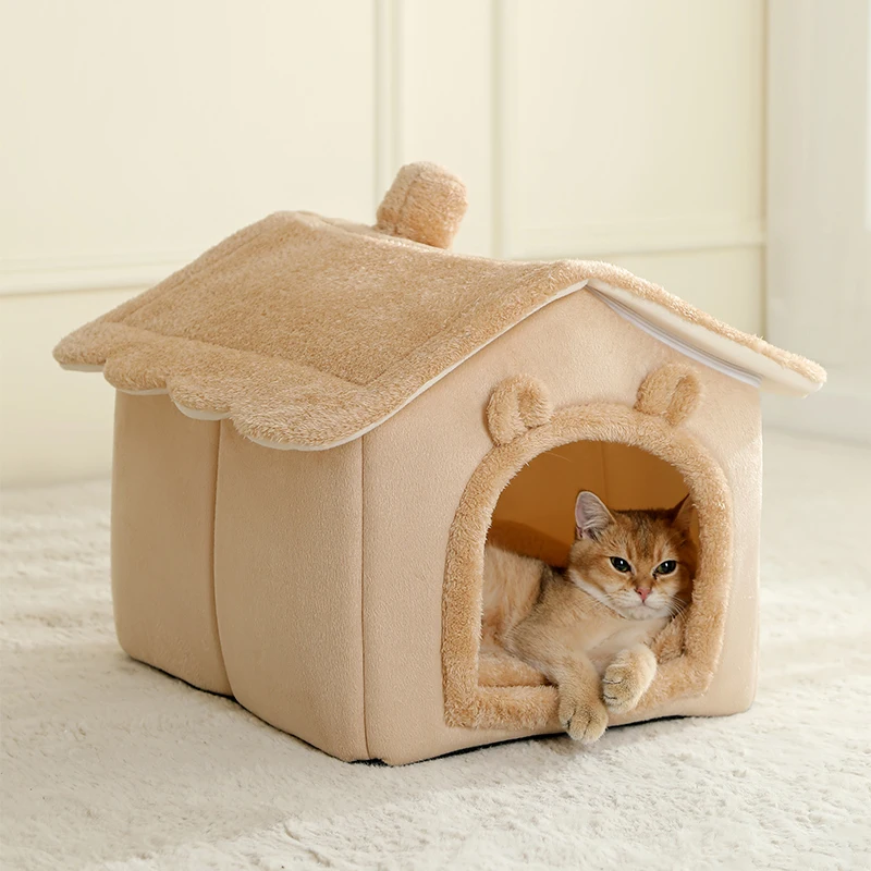 Faltbares Haustierhaus, abnehmbares, waschbares Katzenhaus, Welpenhöhlensofa, Haustierbetthaus für extra kleine Hunde und kleine und mittelgroße Katzen – Detail 1