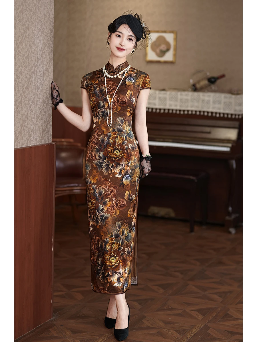 

Элитный шелк, выбор мам для экзаменов на поступление в вуз, 95% шелк, 5% спандекс, настоящий шелк, винтажный стиль...