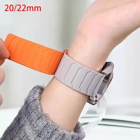 Cinturino magnetico da 22mm 20mm per Samsung Galaxy Watch 7 6 5 4 3 cinturino in silicone per Huawei Watch GT5/4/3Pro 46mm Ultimate Correa