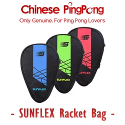Original SUNFLEX Table Tennis Racket Bag with Ball Storage Room Ping Pong Bat Protection Case
