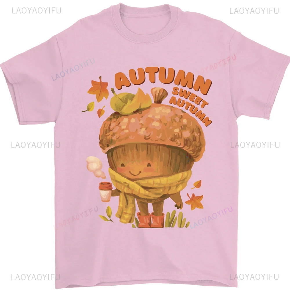 Sweet Autumn  Printed T Shirt Tops Cute Cartoon Image of The Cake Tops Tee Shirt Men Woman High Quality Summer Cotton Short tee