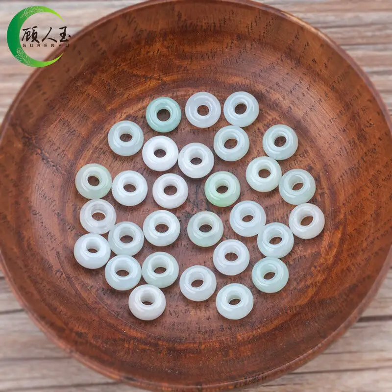 10/20/50Pcs 8mm-10mm Natural Abacus Bead Emerald Jade Handmade DIY Beads